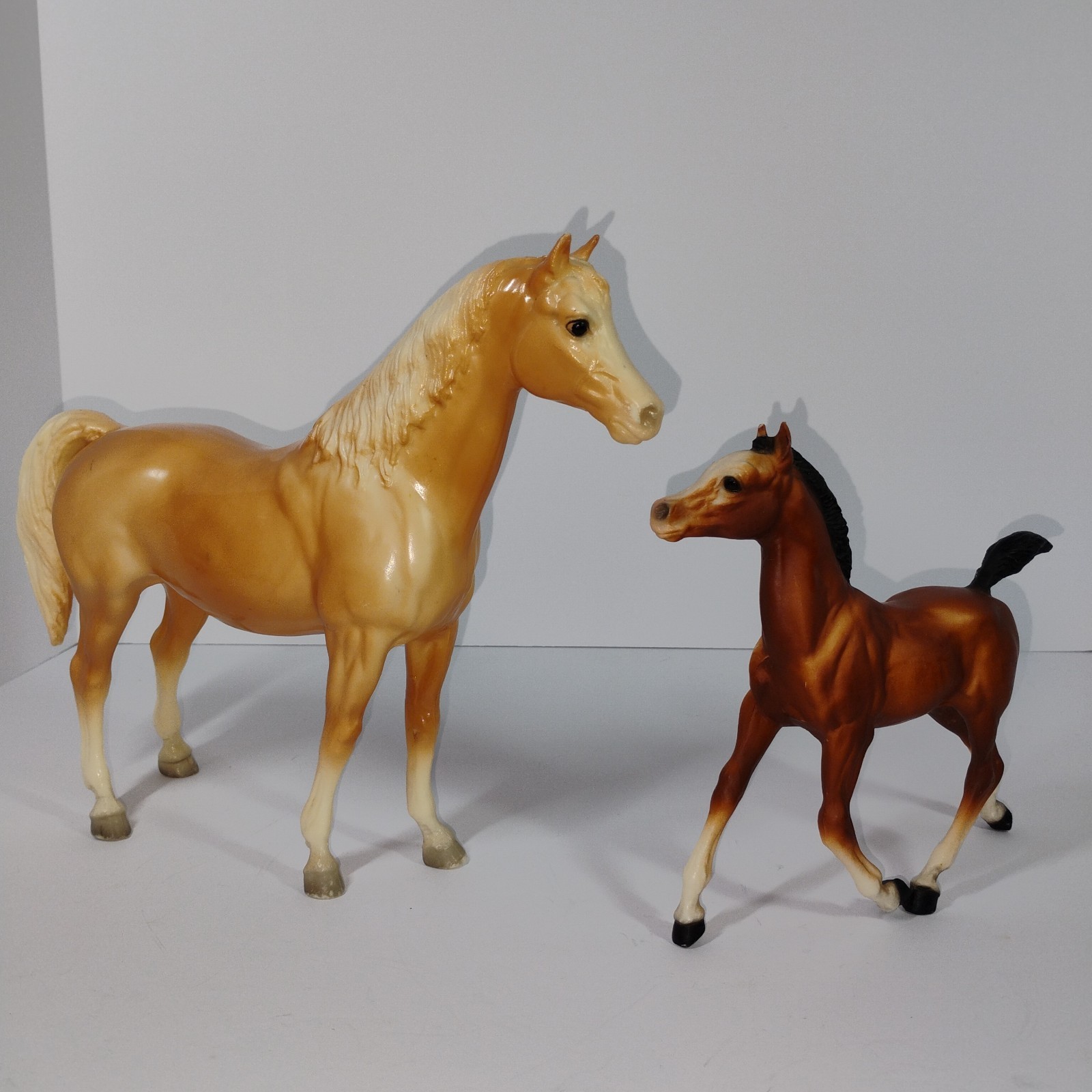 Vintage Breyer Palamino Mare Hope #5 & Running Foal Spice #134 Lot Of 2