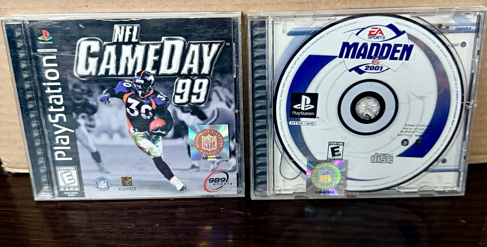 NFL GameDay 99 & Madden 00 (Sony PlayStation 1 PS1, 1998) 