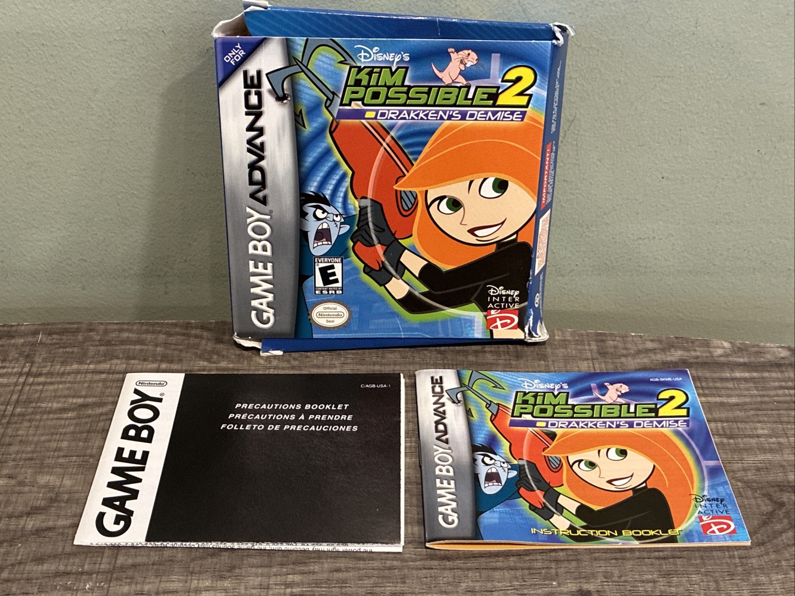 Disney's Kim Possible 2: Drakken's Demise Nintendo Game Boy Advance GBA Box Only