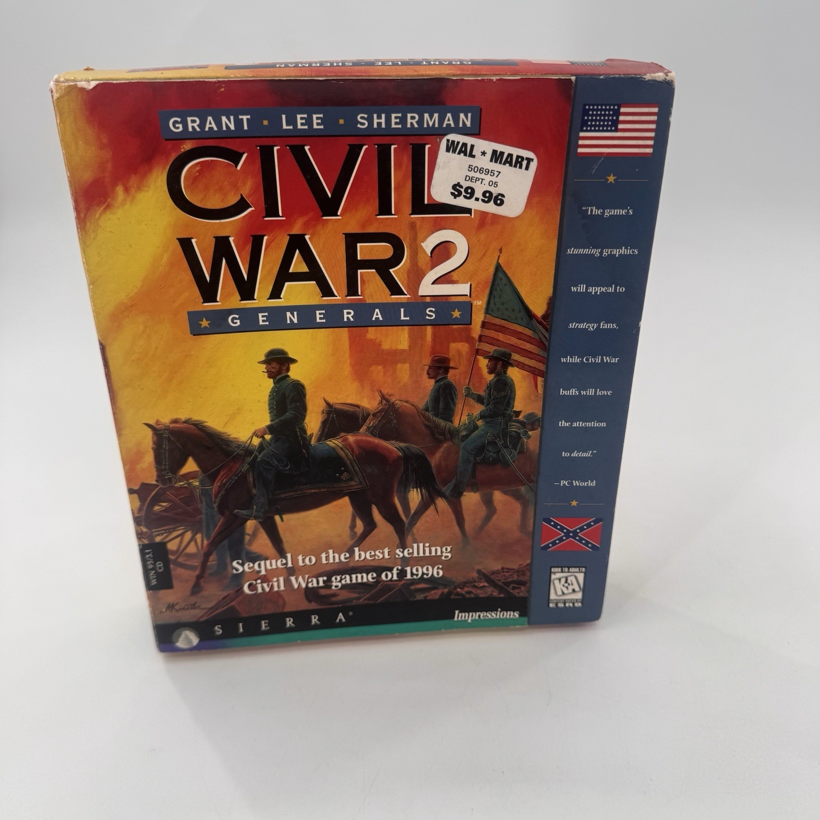 Civil War Generals 2 Grant Lee Sherman (PC, 1997) Big Box Complete