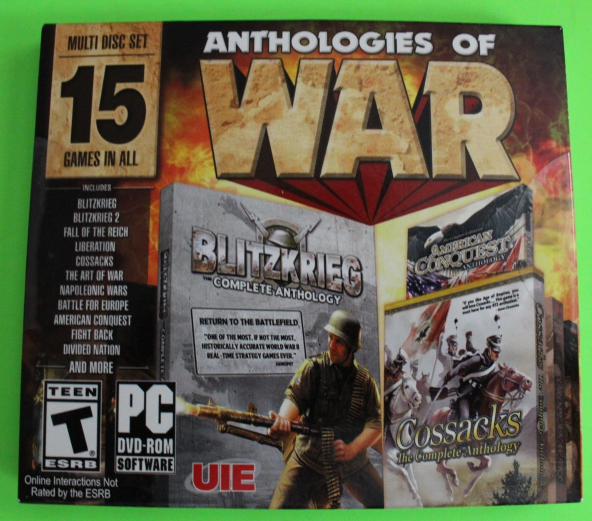 ANTHOLOGIES OF WAR -  15x Strategy PC Games - Blitzkrieg, American Conquest+ NEW