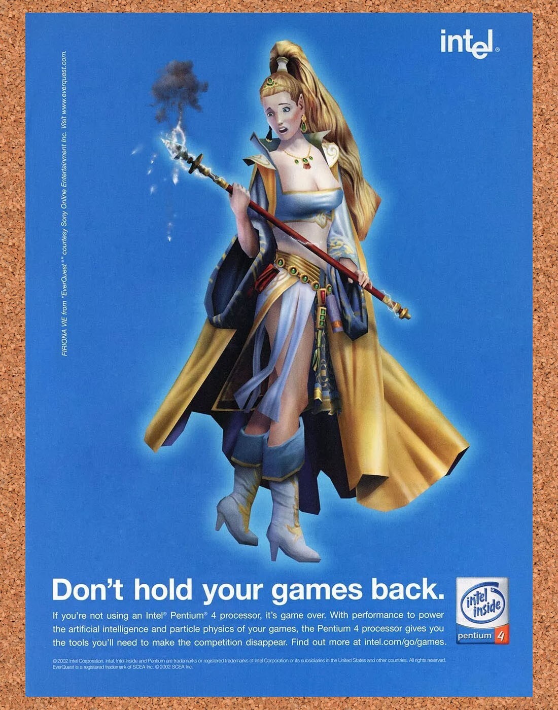 2002 EverQuest Intel Firiona Vie Original Advertisement / Retro Promo v1