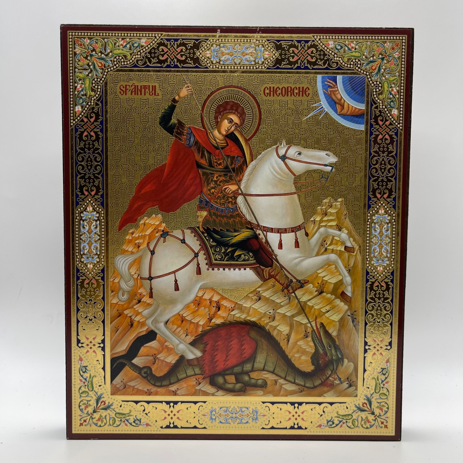 Saint George Icon Christian Orthodox Byzantine Style St George Religious Icon