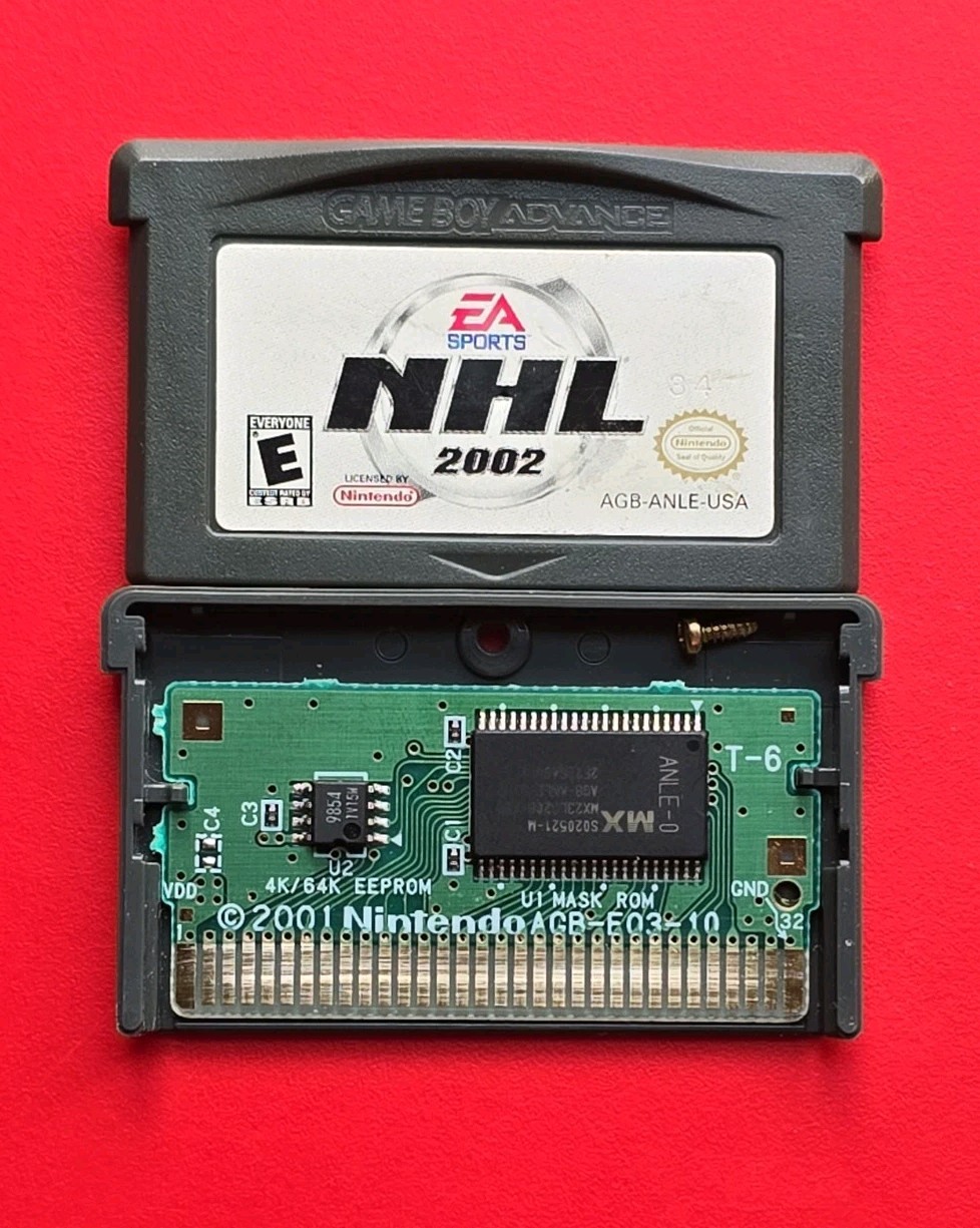 NHL 2002 Hockey Game Boy Advance Authentic Saves Nintendo GBA Hurricanes