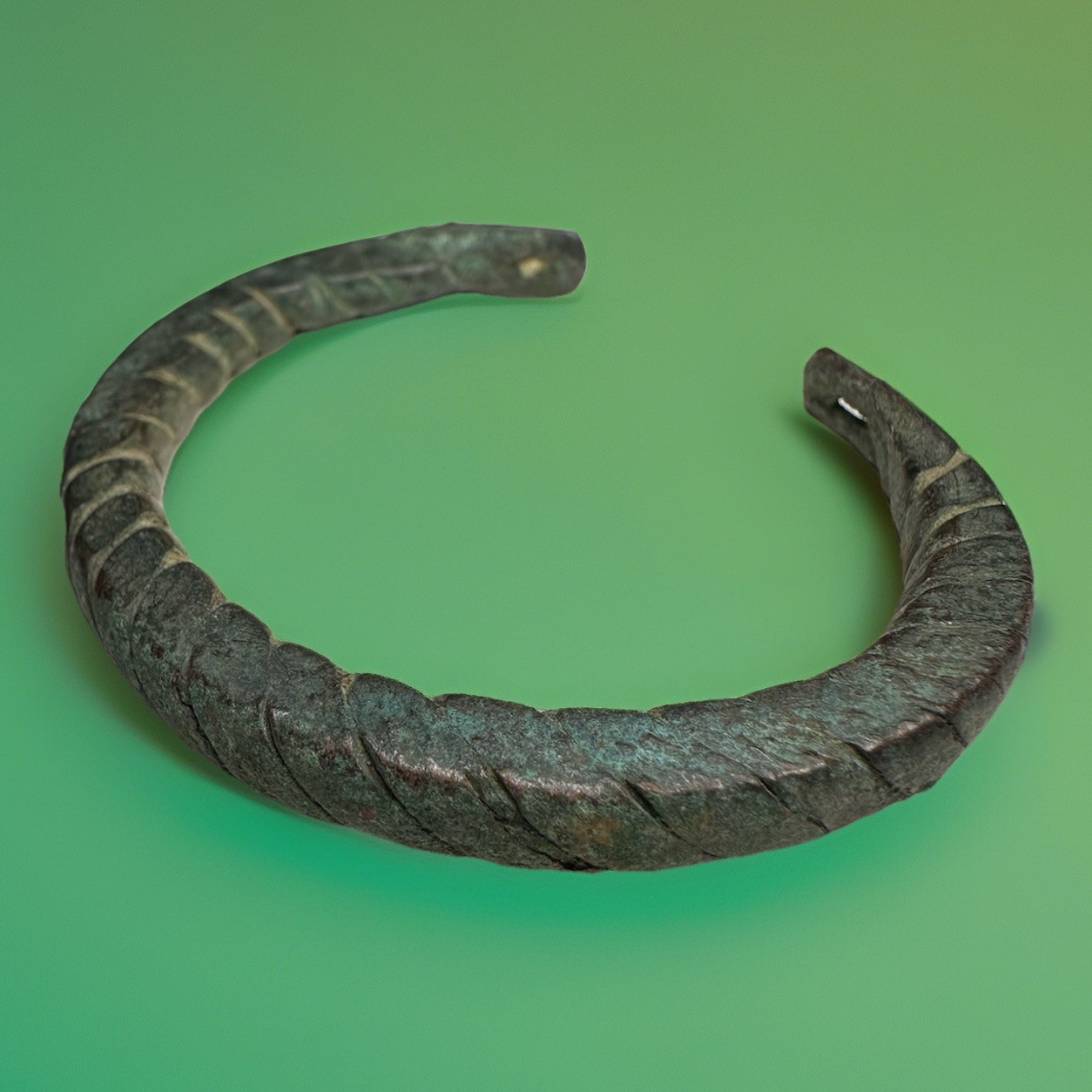 Ancient Twisted Bracelet Bangle From The Late Bronze Age/iron Age 1200-700bce