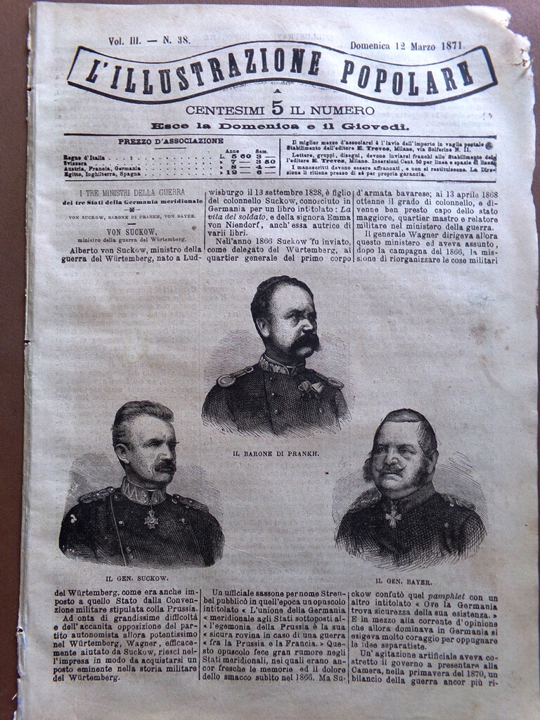 Popular Illustration 12 March 1871 Havre Lake Agnano Suckow Prankh Bayer