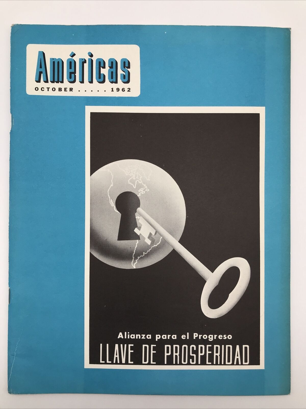 1962 OCT AMÉRICAS MAGAZINE Volume 14 Number 10 Rodolfo Vargas Poster Costa Rica