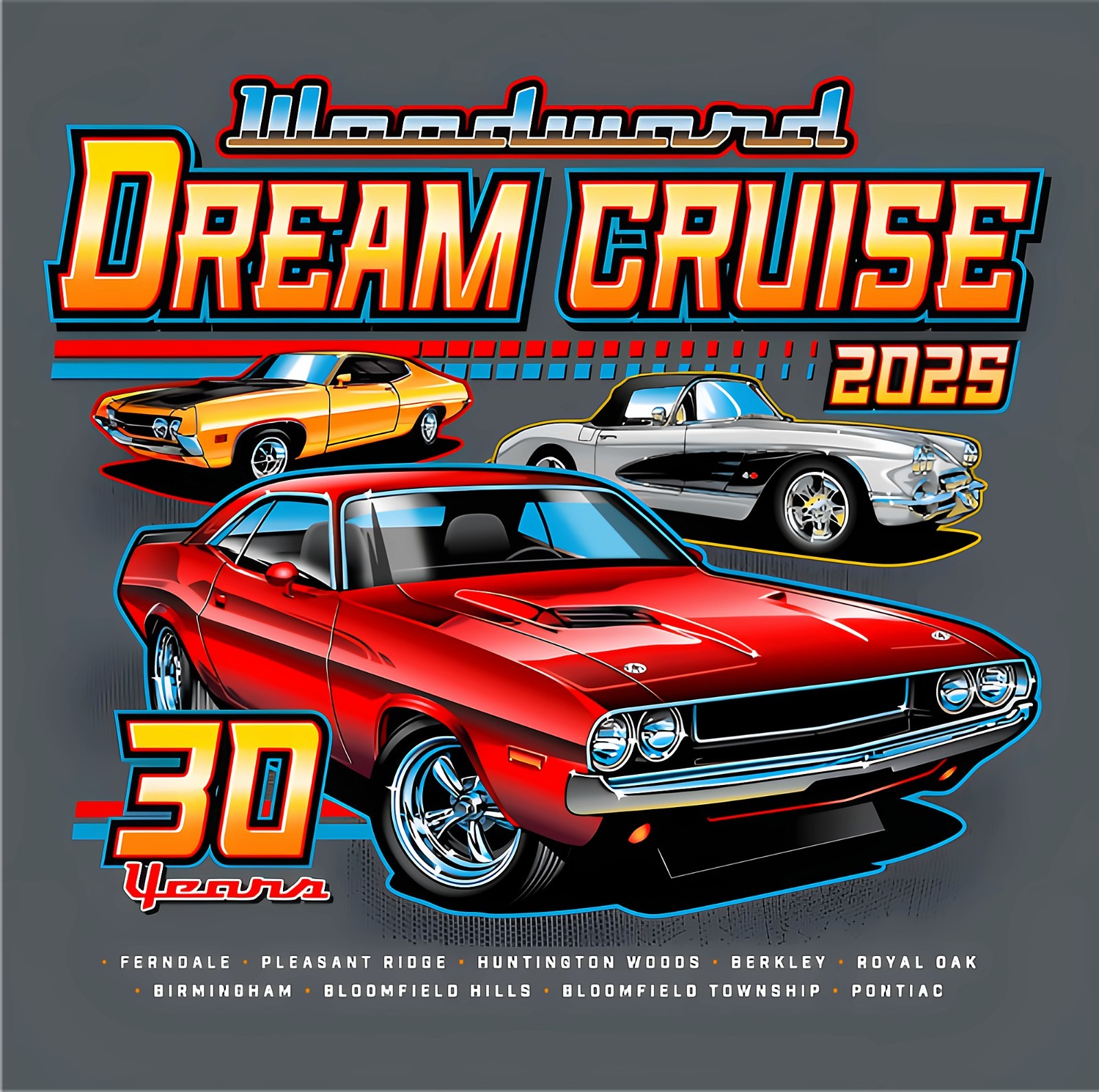 Woodward Dream Cruise Official 2025 Dash Plaque (30 Years)