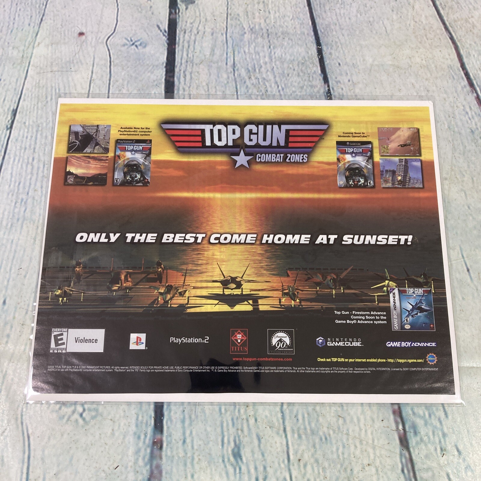 2002 Top Gun Combat Zones Game Vintage Print Ad/Poster Promo Art Magazine Page