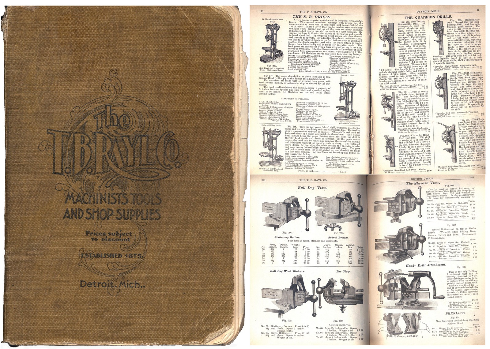 Orig. Catalog of Machinist Tools & Shop Supplies-T.B. Rayl, Detroit-mjdtoolparts