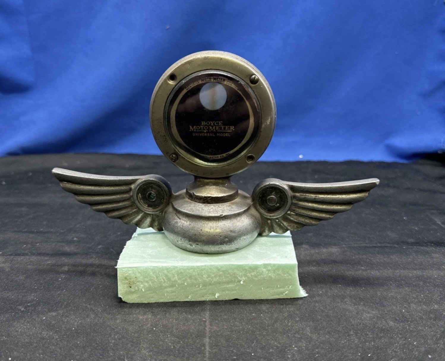 Antique 1900s Flying Wing Boyce Universal Moto Meter  Radiator Cap Ornament A2A