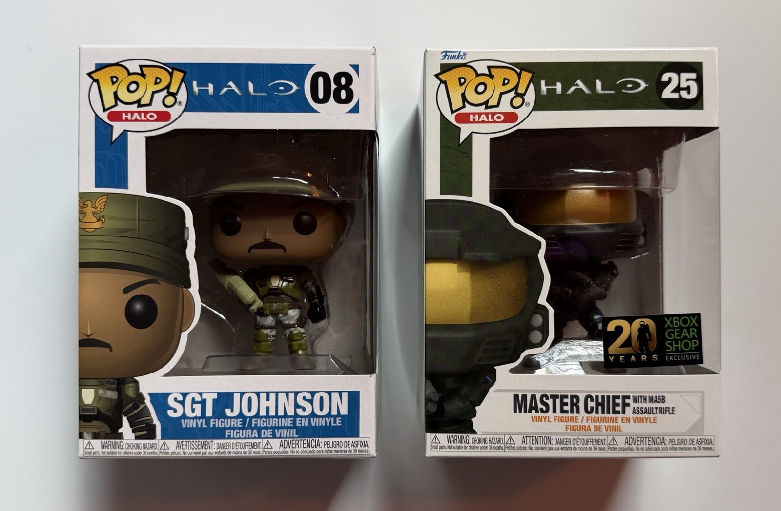Halo Funko Pop Bundle - SGT. Johnson & Master Chief - Funko Pop - Brand New