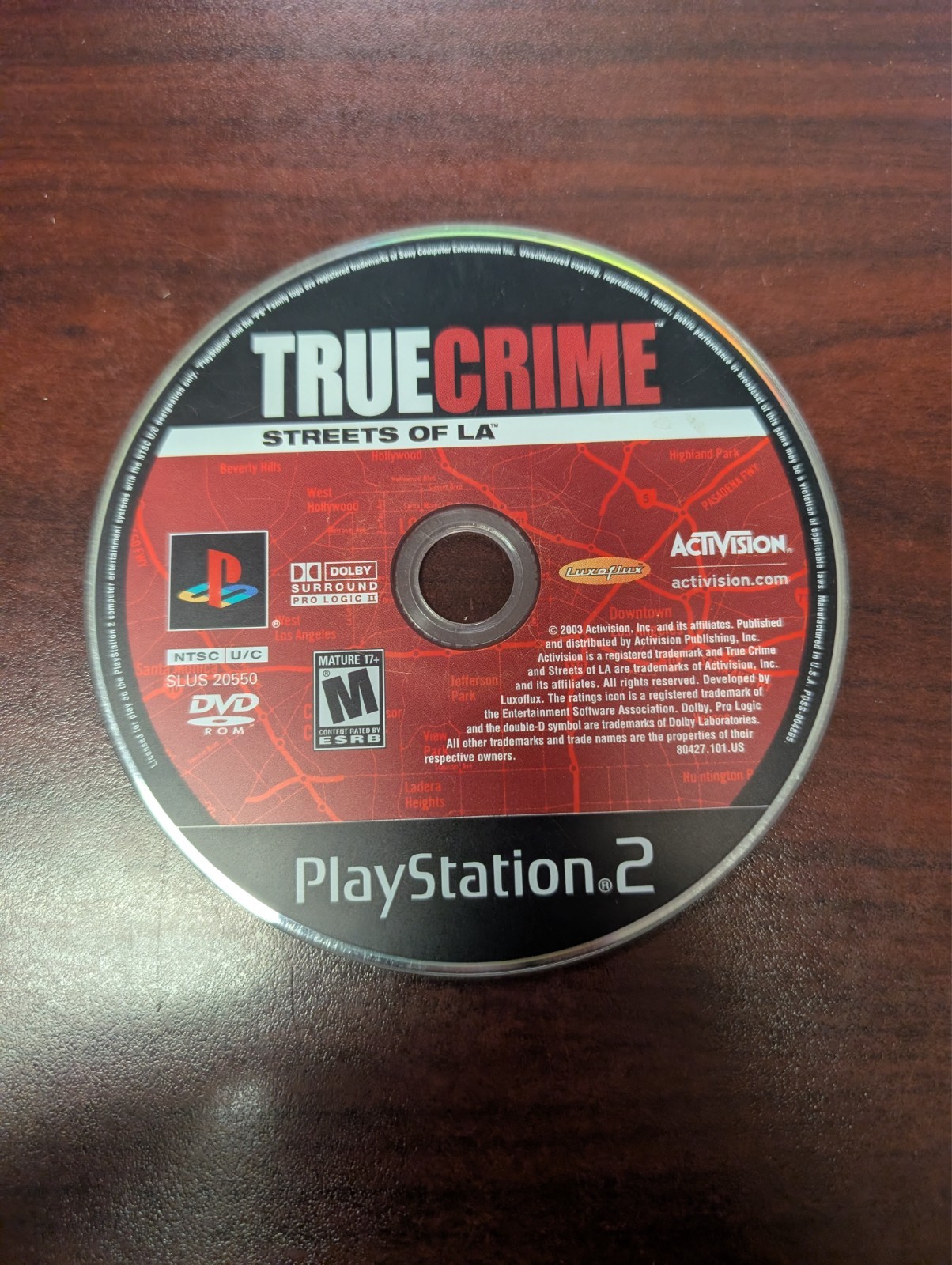 True Crime Streets Of LA (PlayStation 2 PS2) NO TRACKING - DISC ONLY 5366