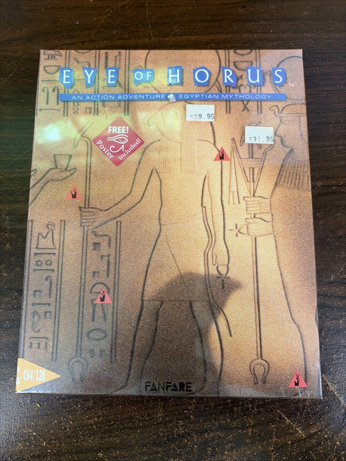 1989 Fanfare “Eye of Horus” PC Game Commodore 64/128 - Brand New Sealed NOS