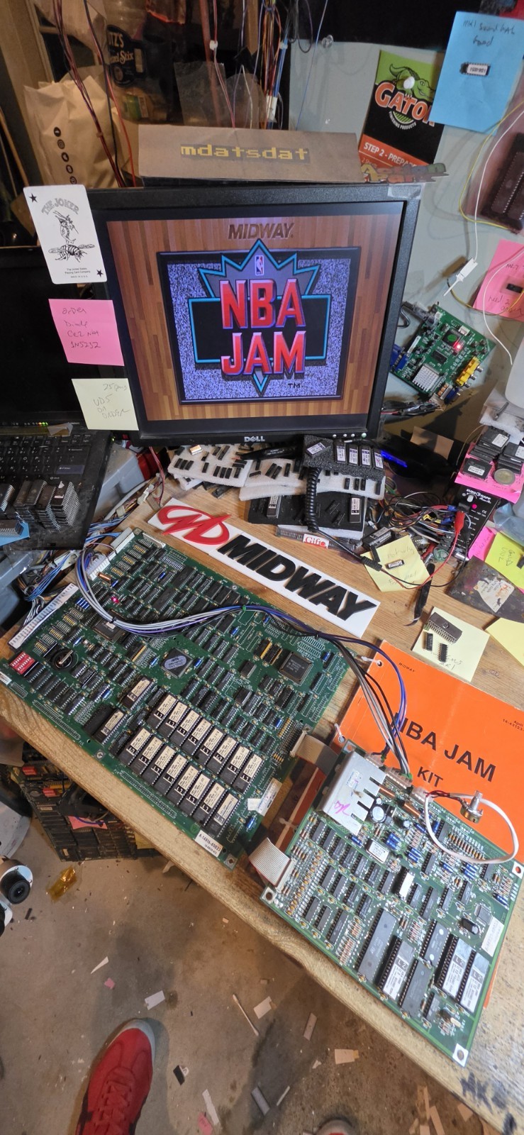 NBA JAM JAM PCB JAMMA ARCADE REVISION 3.01 BOARD SET WORKING MIDWAY 
