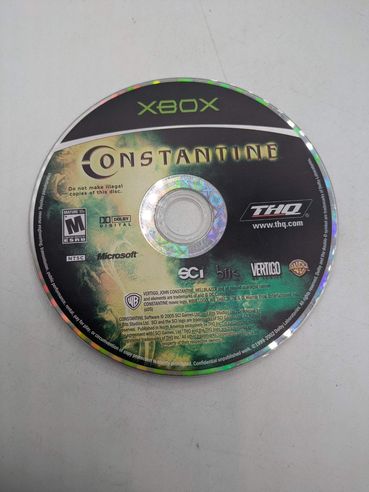 Constantine (Microsoft Xbox, 2005) - Loose Disc