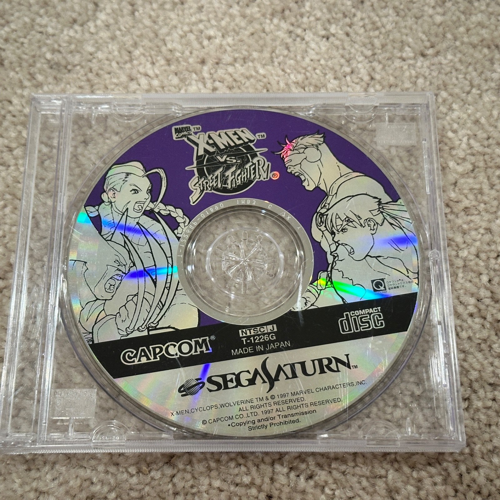 X-Men Vs Street Fighter for Sega Saturn - Japan Import - USA Seller