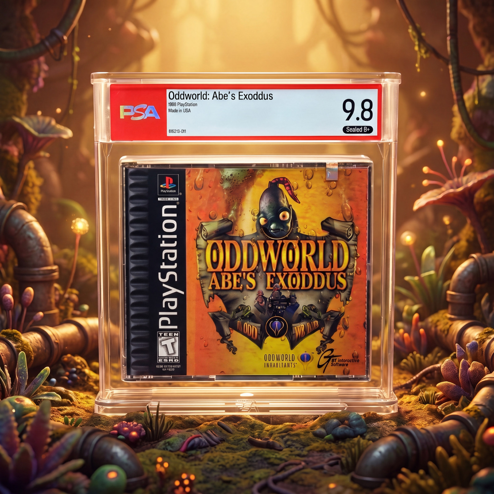 Oddworld: Abe's Exoddus • PSA 9.8 B+ • PlayStation 1