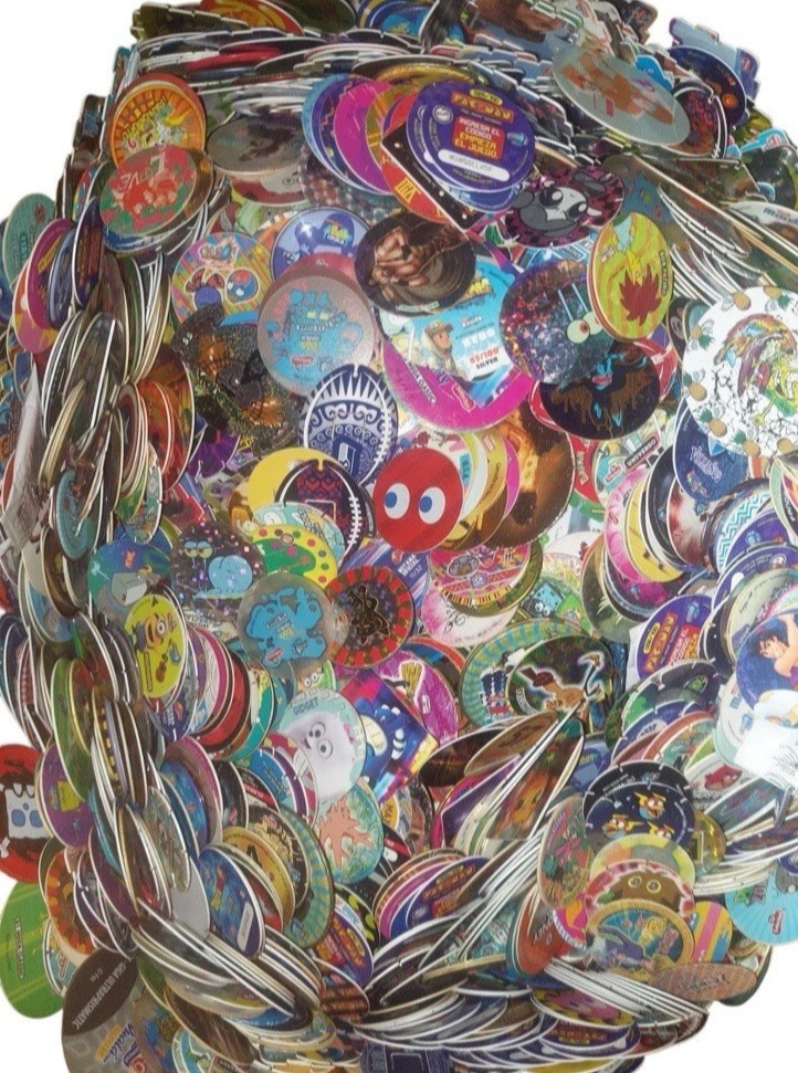Lot of 200 Mixed Pogs Tazos – Sabritas Mexico – Vintage & Metallic – 