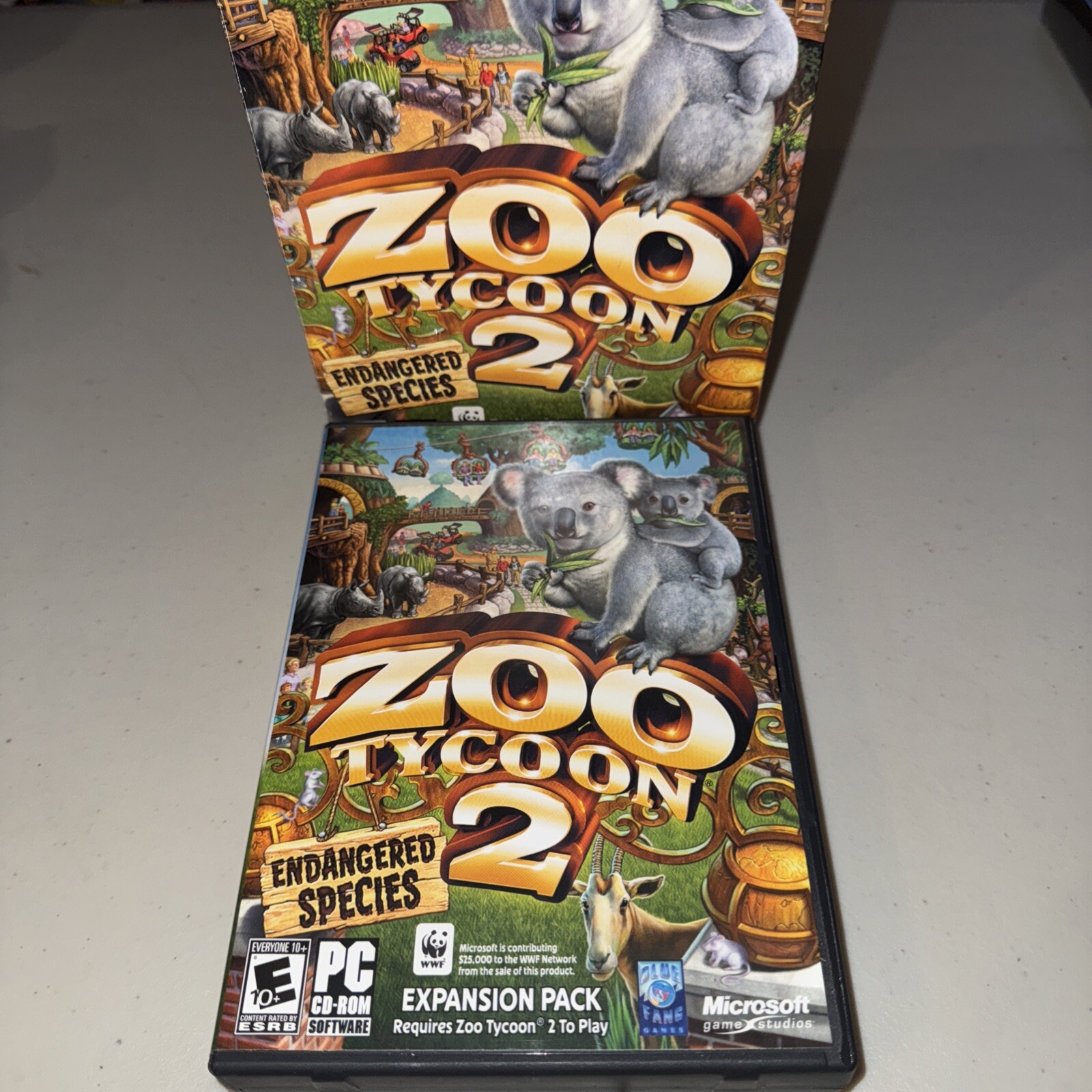 Zoo Tycoon 2 Endangered Species Expansion Pack w/ Case & Instructions Complete