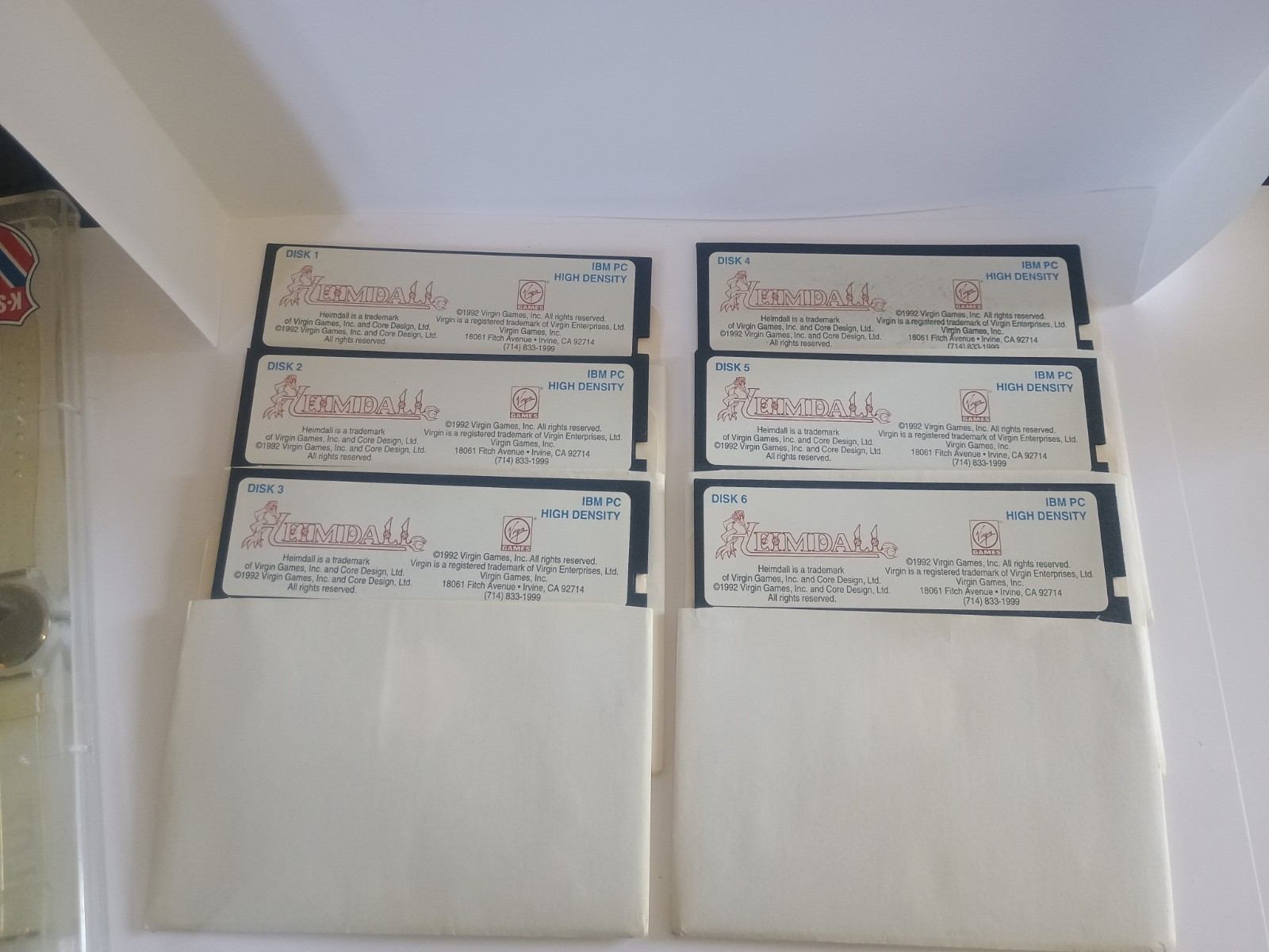 Heimdall IBM PC High Density Floppy Disk 1/2/3/4/5/6 Game 1992 