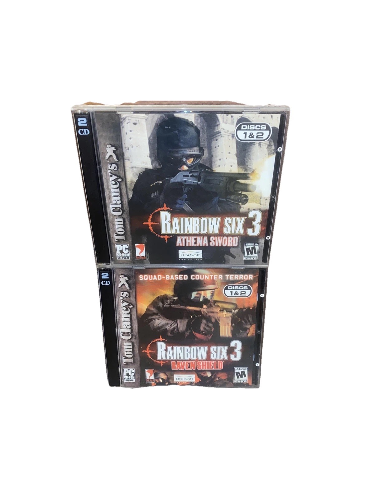 Tom Clancy's Rainbow Six 3 PC Games: Athena Sword & Raven Shield  (2Pk, 4 Discs)