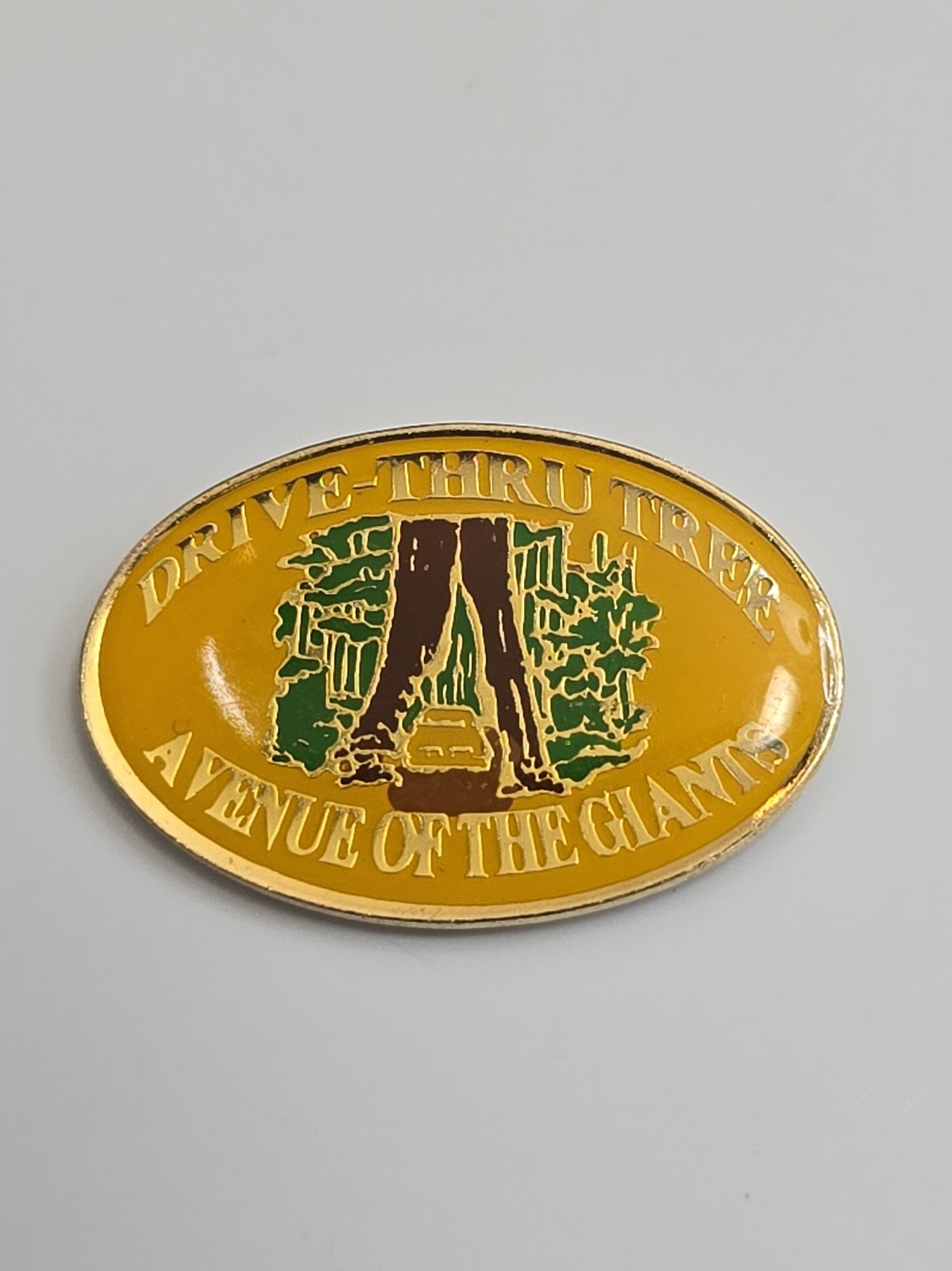 Avenue of the Giants Travel Souvenir Lapel Pin Drive Thru Tree Scenic Drive