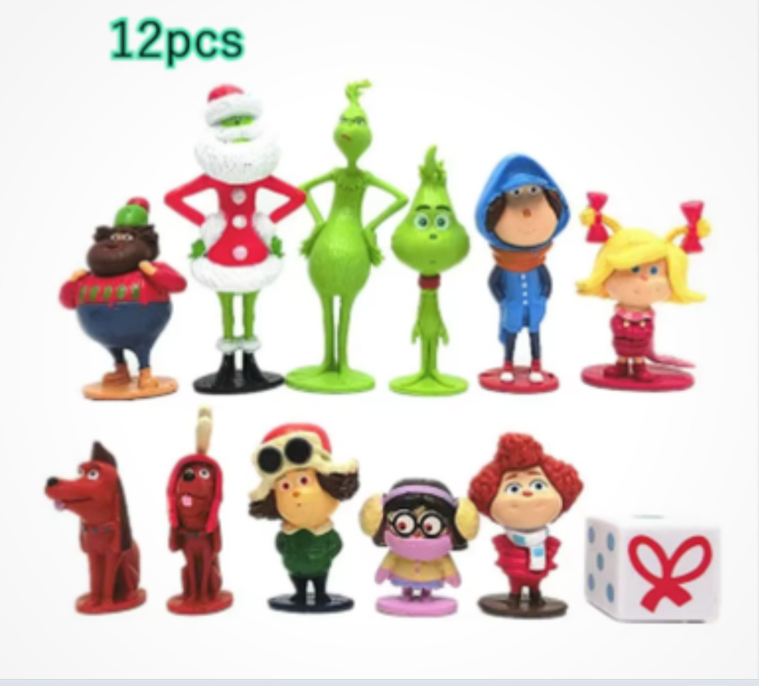 HOW THE GRINCH STOLE CHRISTMAS FIGURE SET- PVC- NEXT DAY 