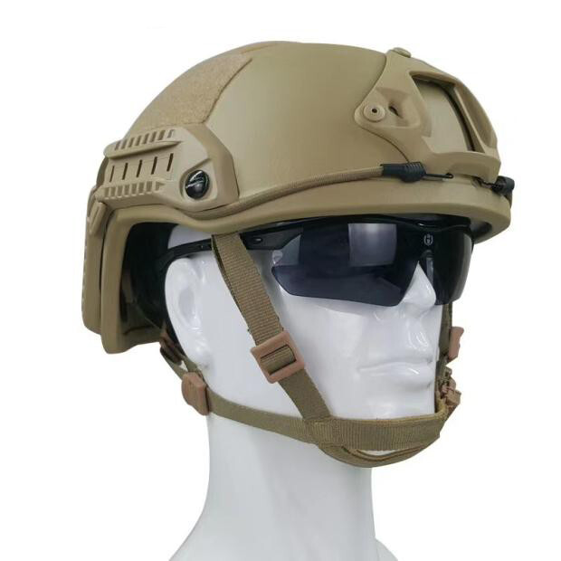 NIJ 3A BALLISTIC IIIA BULLET PROOF UHMW-PE HELMET SAND Size L/XL Militaria Game