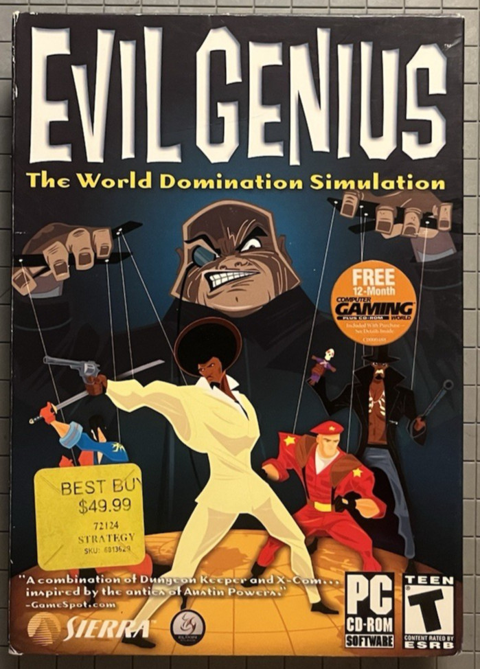 Evil Genius - Sierra - Small Big Box - Manual - Discs - Complete