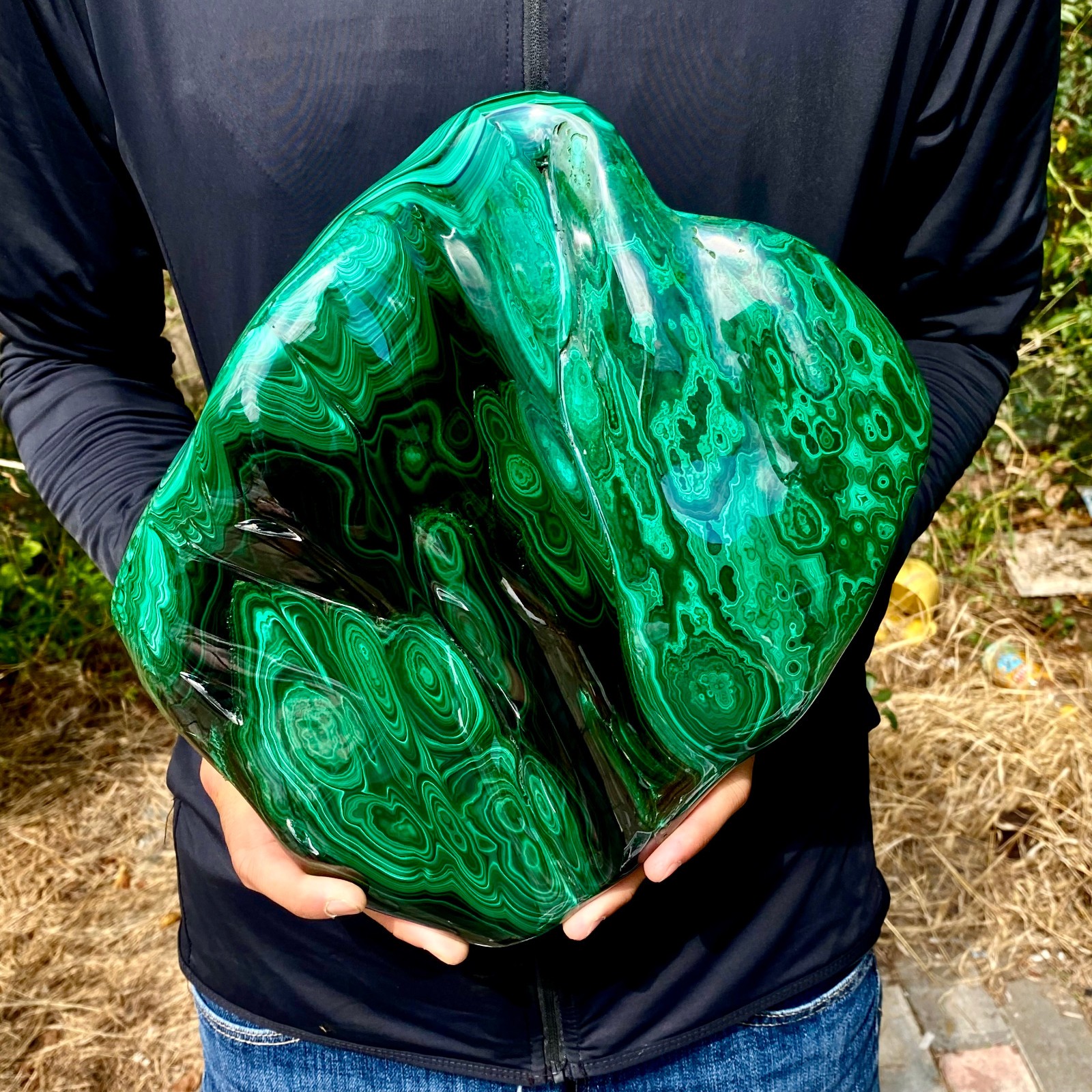 22LB  Natural luster peacock rock cluster rough mineral sample