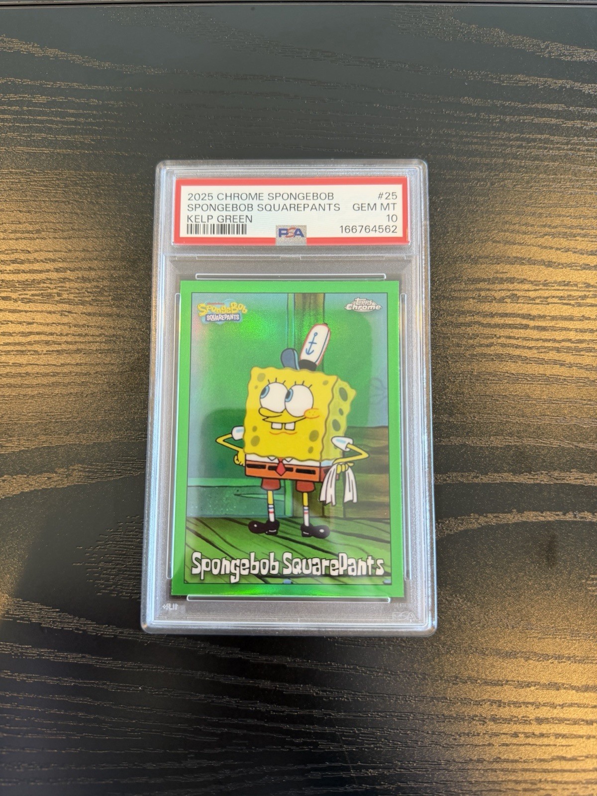 2025 Topps Chrome SpongeBob SquarePants #25 Kelp Green PSA 10