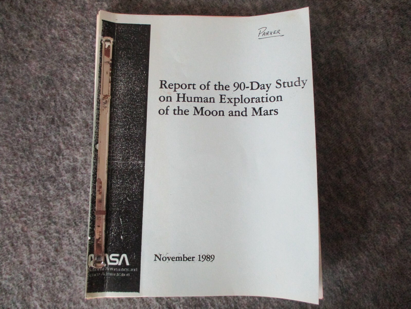 1989 NASA MOON & MARS REPORT - 90 DAY STUDY ON HUMAN EXPLORATION - MARS ROVER