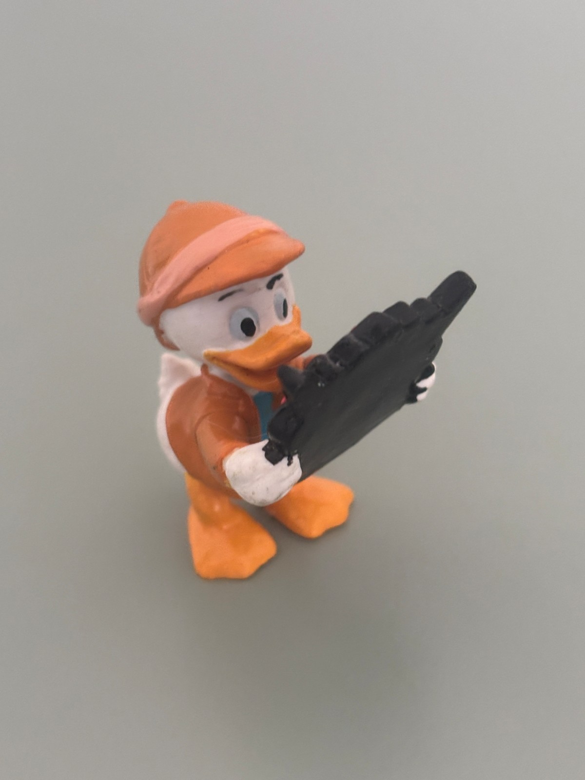 Vintage 1986 Disney Applause Explorer Dewey Duck Figure Mask Toy Ducktails PVC