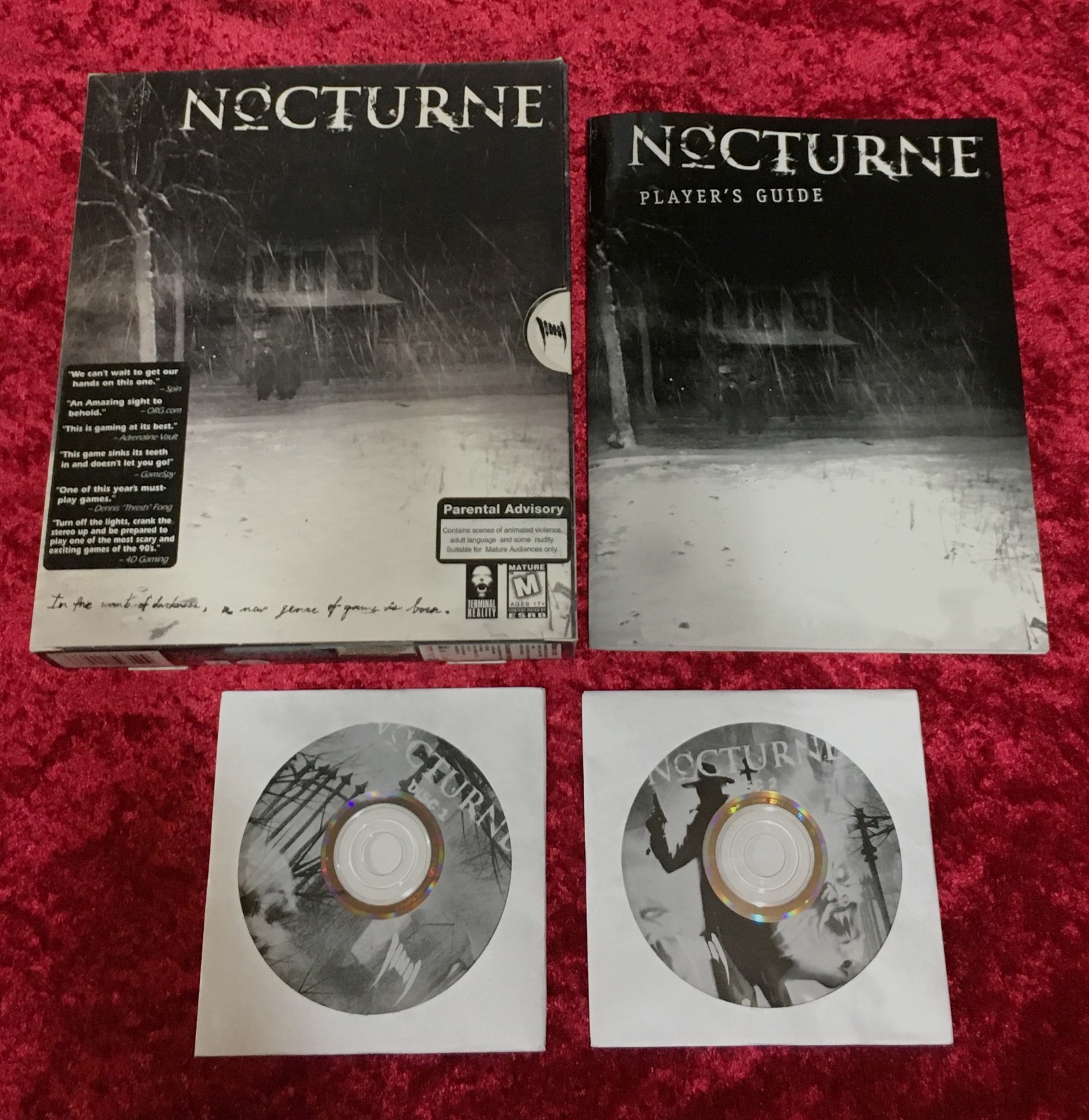 Nocturne 1999 PC Original Big Box Edition 2 Discs w/ Manual Player's Guide OOP