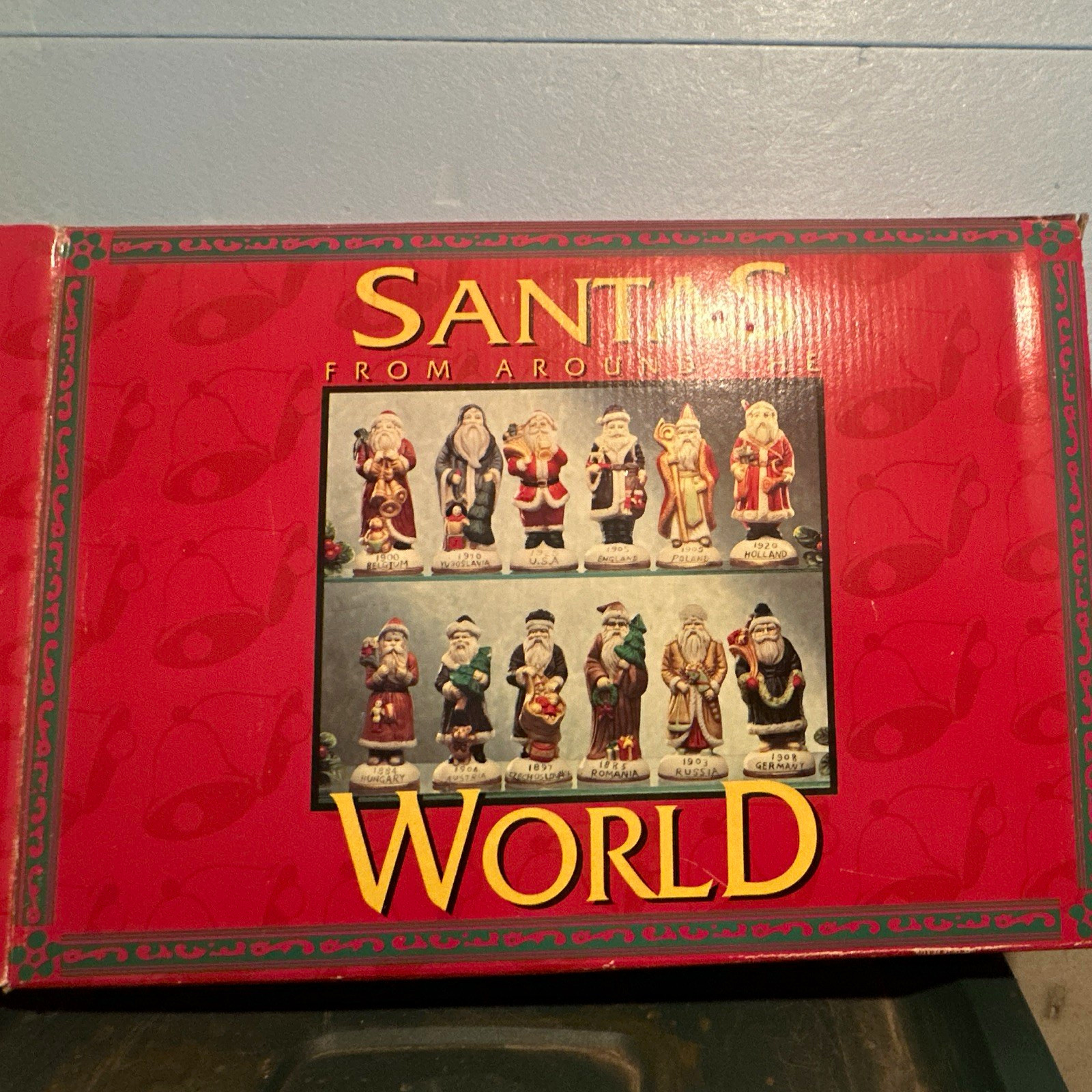 Santas From Around The World Porcelain Hand Painted Boxed Figurines 12pc 1995