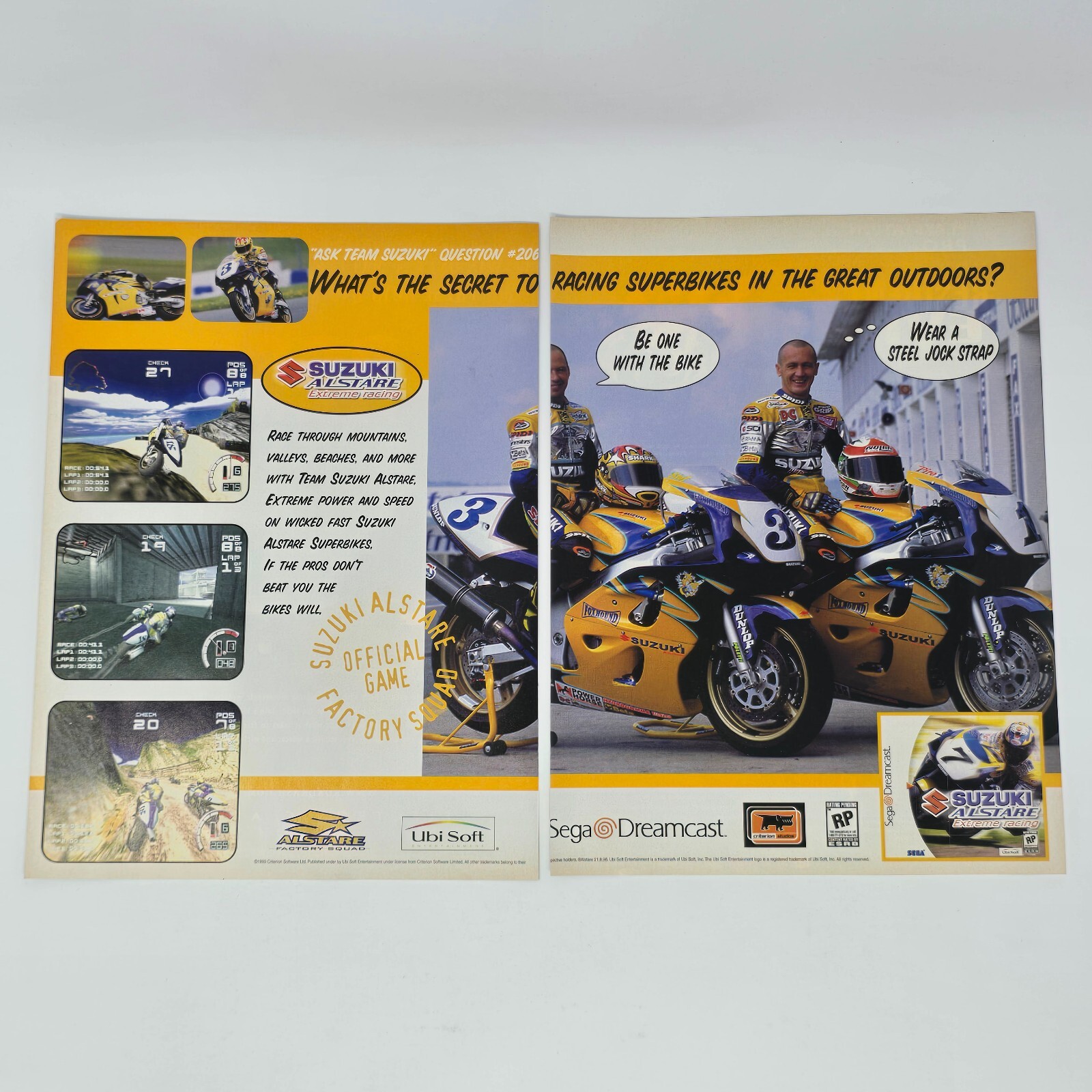 Suzuki Alstare Extreme Racing Sega Dreamcast Secret Print Ad/Poster Promo Art