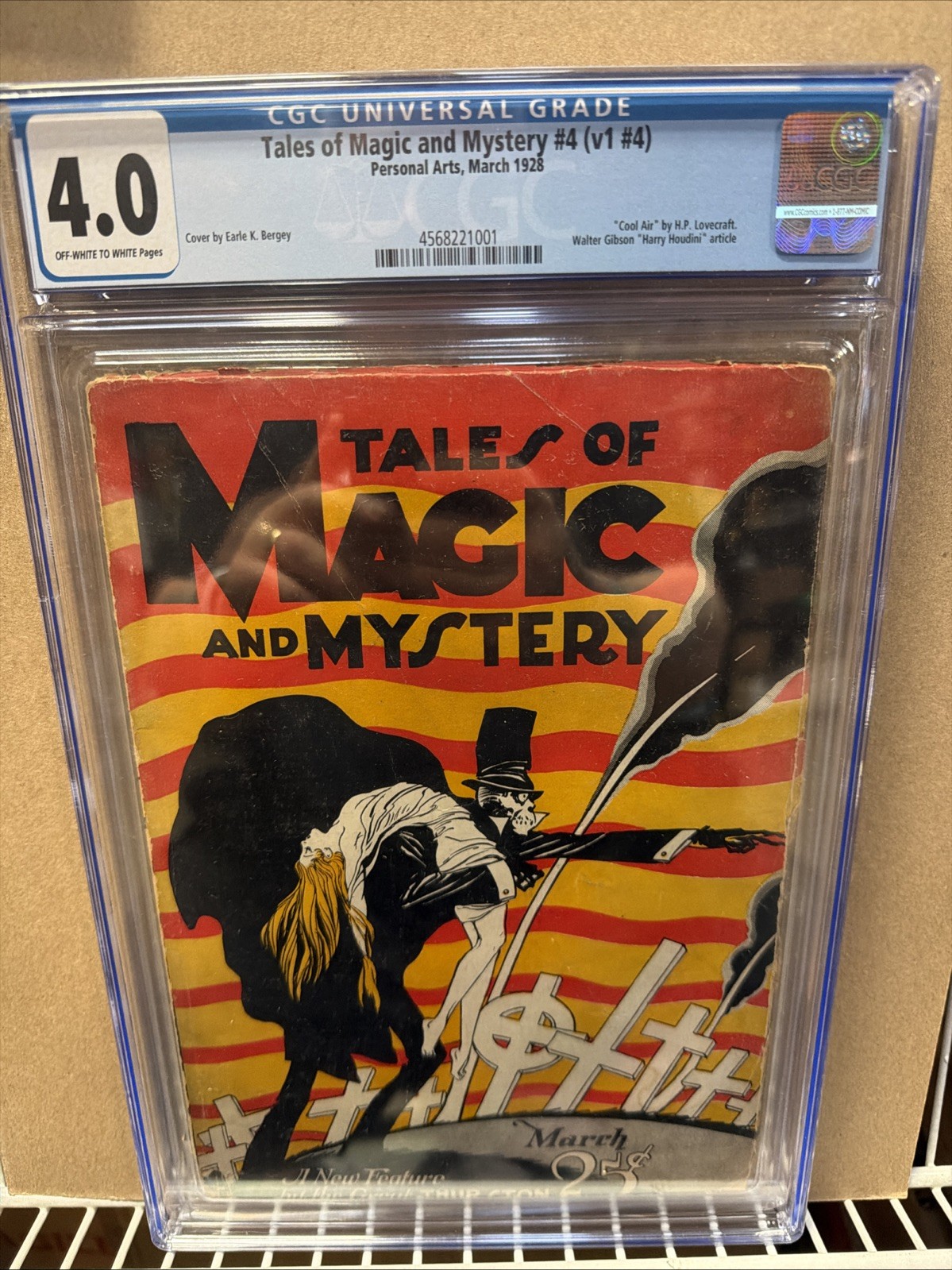 Tales of Magic and Mystery 1928 March, #4. CGC 4.0 Cool Air by H. P. Lovecraft
