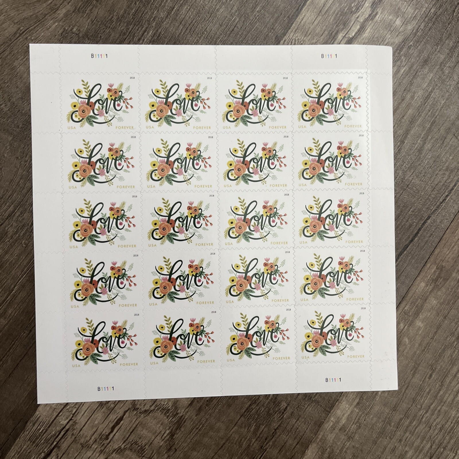 Love Flourishes Party Wedding Celebration Usps For Ever Total Of 20 Scott#5255