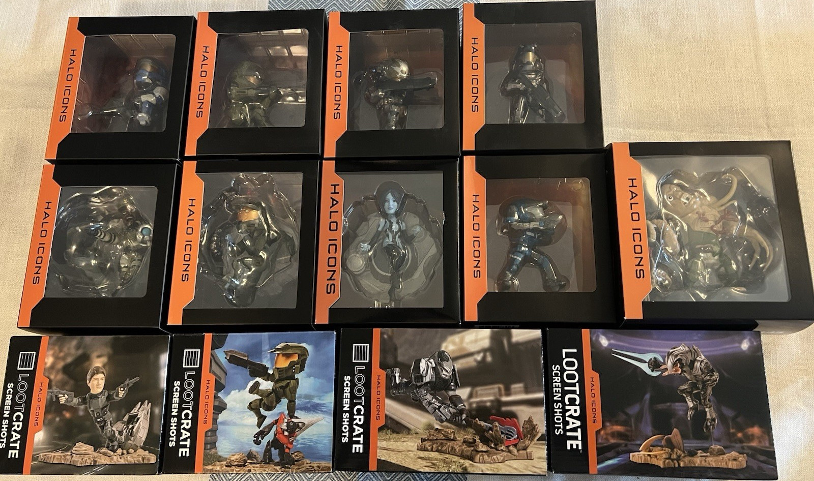 Halo Icons Legendary Loot Crate Set of 13 Chief, Cortana, Buck, Emile, Jun, Kat