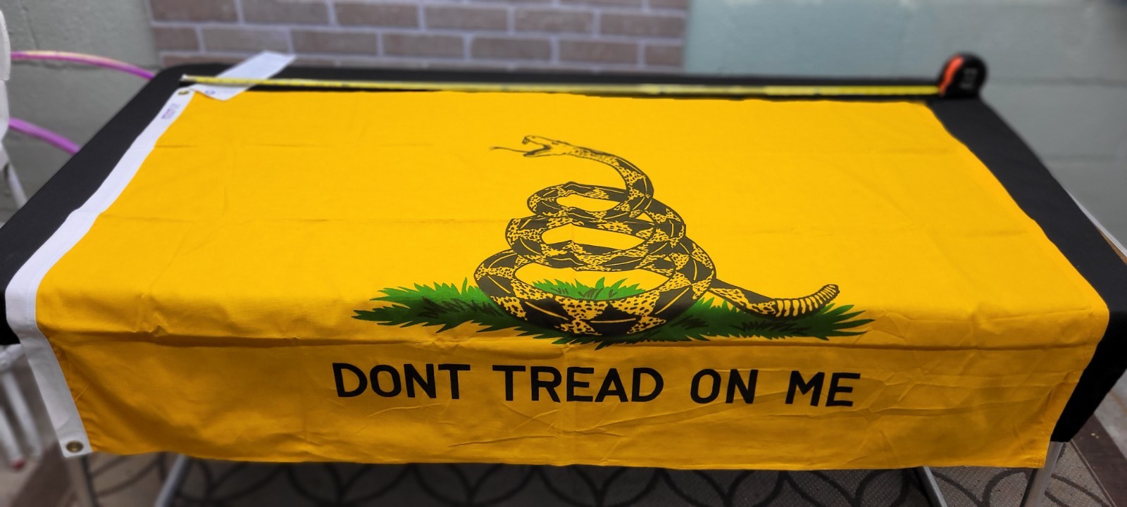 Large 100% Cotton Defiance Don't Tread on Me Liberty American Gadsden USA flag