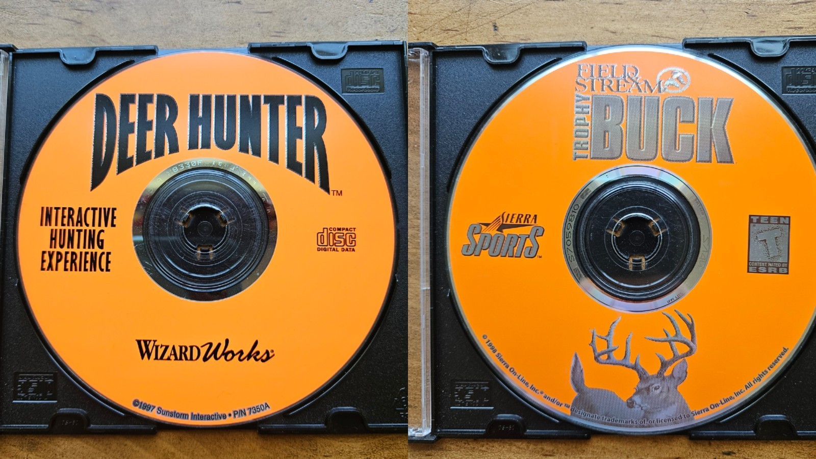 Deer Hunter & Field and Stream Trophy Buck Discs Only Bundle PC CD-ROM 1997 1998