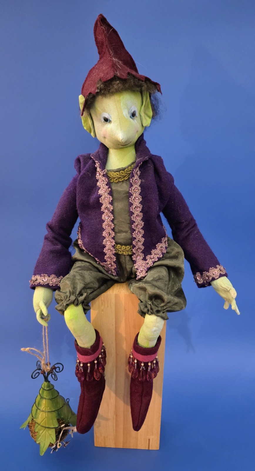 Elf King Fantasy Mythical Gnome Cloth Doll Figurine Shelf Sitter 19\