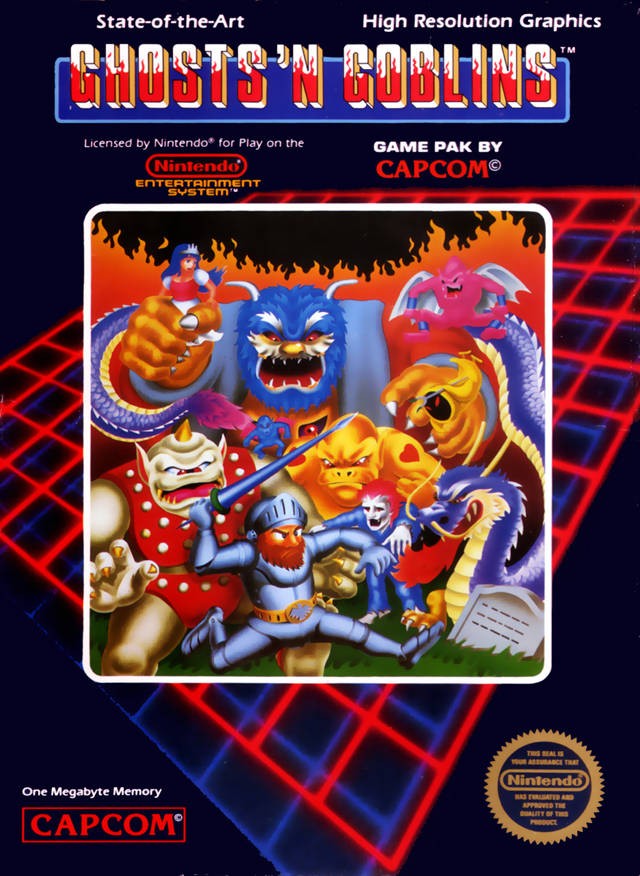 Ghosts \'N Goblins For Nintendo NES Vintage 8E