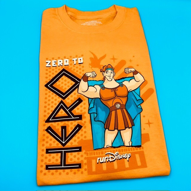 runDisney 2025 Hercules Zero To Hero T-Shirt Orange Size Large 100% Cotton - XL