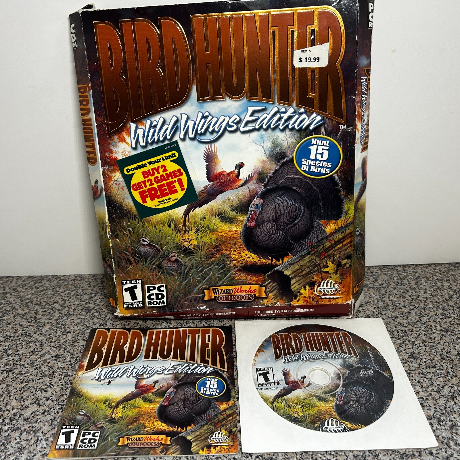 PC Games (3) Y2K -Bird Hunter:Wild Wings, Duck Hunter, Roller Coaster Tycoon
