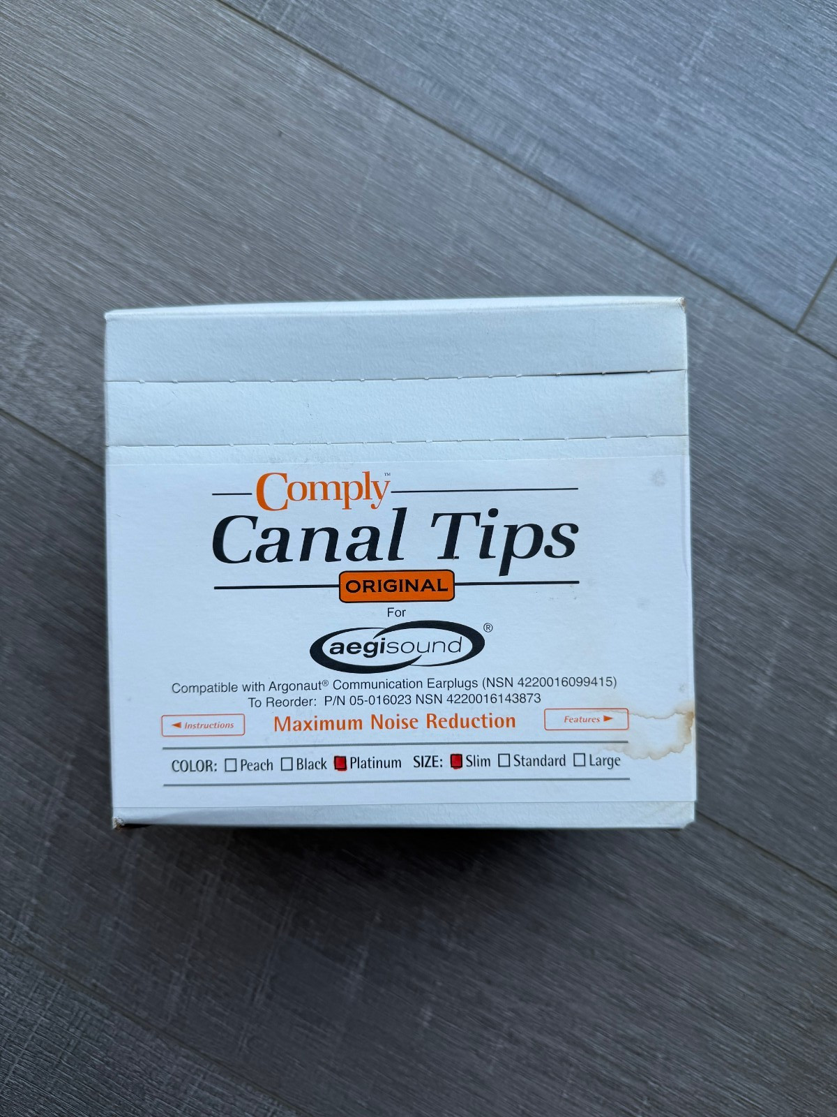 Box of 100 Pairs of Comply Canal tips for Invisio / cep15 / military comms aids