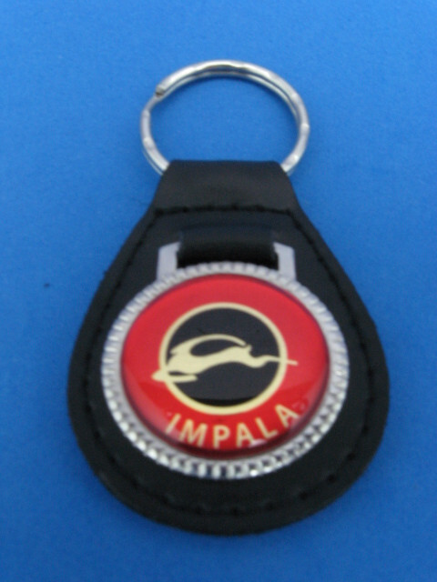 CHEVROLET IMPALA CAR LOGO BLACK LEATHER KEYRING KEYFOB #249