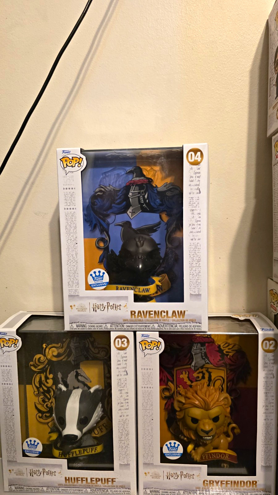 Funko Harry Potter House Mascots Lot Ravenclaw #04 Hufflepuff #03 Gryffindor #02