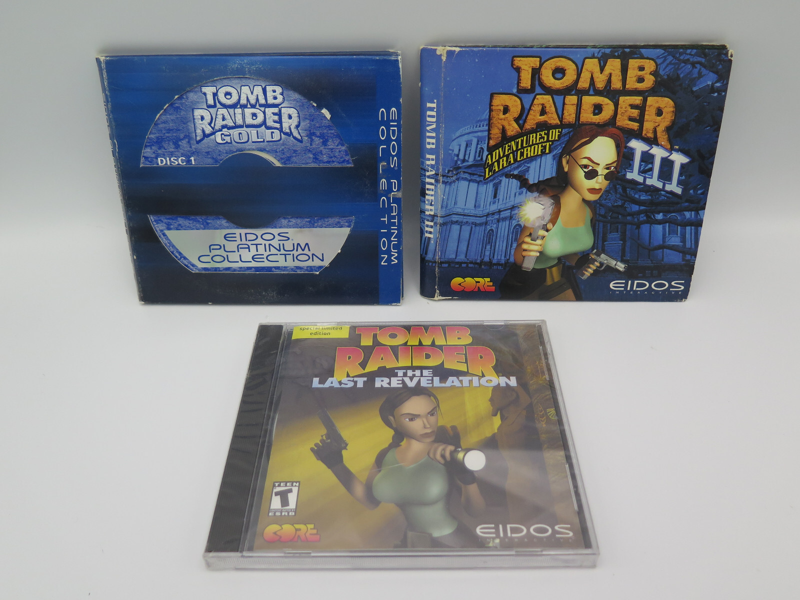 Tomb Raider 1 Gold, III 3 and The Last Revelation PC, WORKING, SEALED Lot Bundle